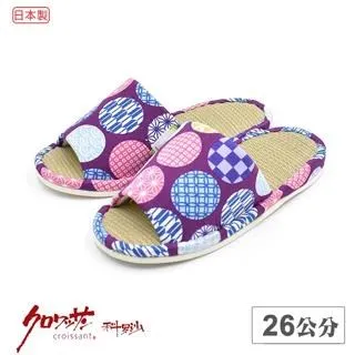 【Croissant 科羅沙】日本和風水玉膠底草拖 藍28CM 歷史價格詳細信息