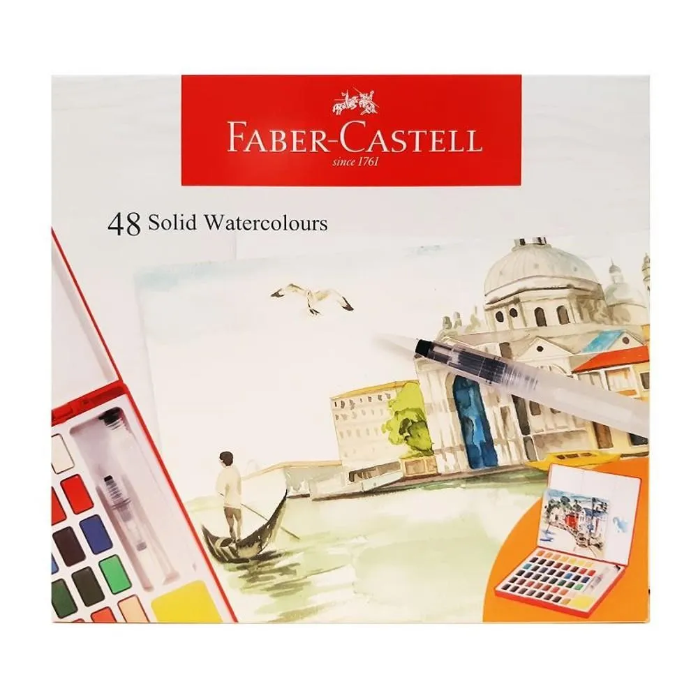 Faber-Castell 紅色系 攜帶型金屬亮色水彩塊24色 歷史價格詳細信息