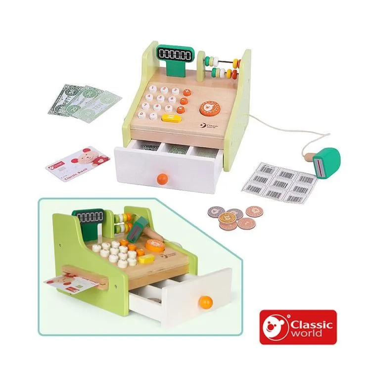 《德國Classic world》小老闆木製收銀機【益智啟蒙_適合3歲以上】客來喜經典木玩具－官方直營 歷史價格詳細信息