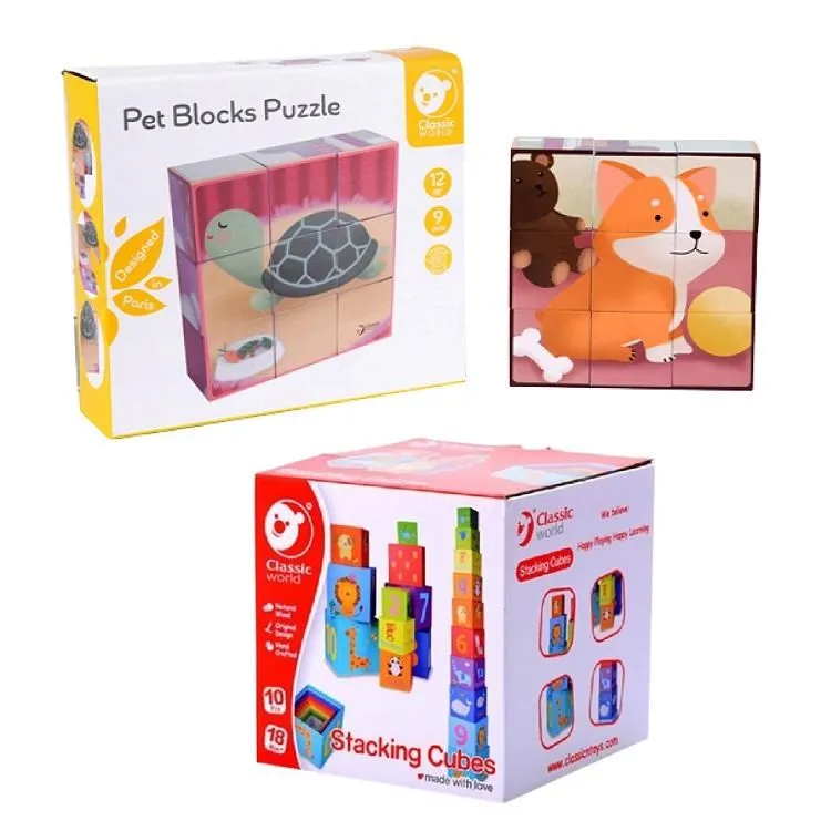 《德國Classic world》可愛寵物立體拼圖【幼兒啟蒙_適合12個月以上】客來喜經典木玩具－官方直營 歷史價格詳細信息