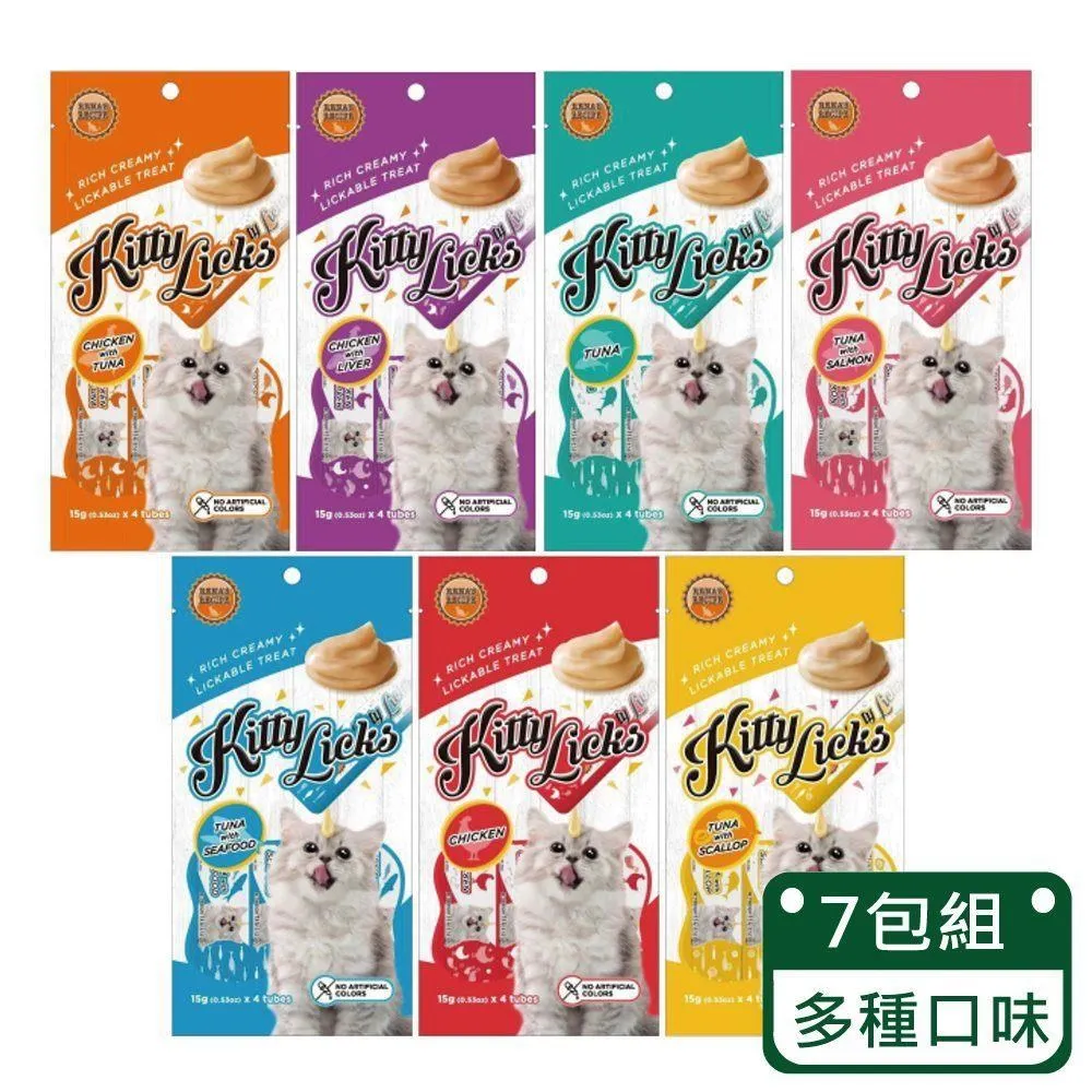 KITTY LICKS 甜甜貓肉泥 7種口味 4入/包 貓零食 貓肉泥 貓點心 化毛肉泥 貓奴必備 適口性佳 方便餵食 歷史價格詳細信息