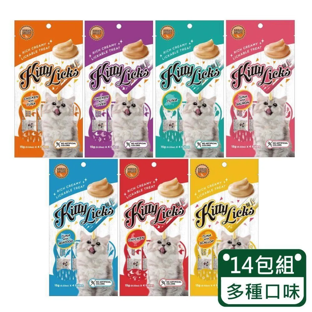 KITTY LICKS 甜甜貓肉泥 7種口味 4入/包 貓零食 貓肉泥 貓點心 化毛肉泥 貓奴必備 適口性佳 方便餵食 歷史價格詳細信息