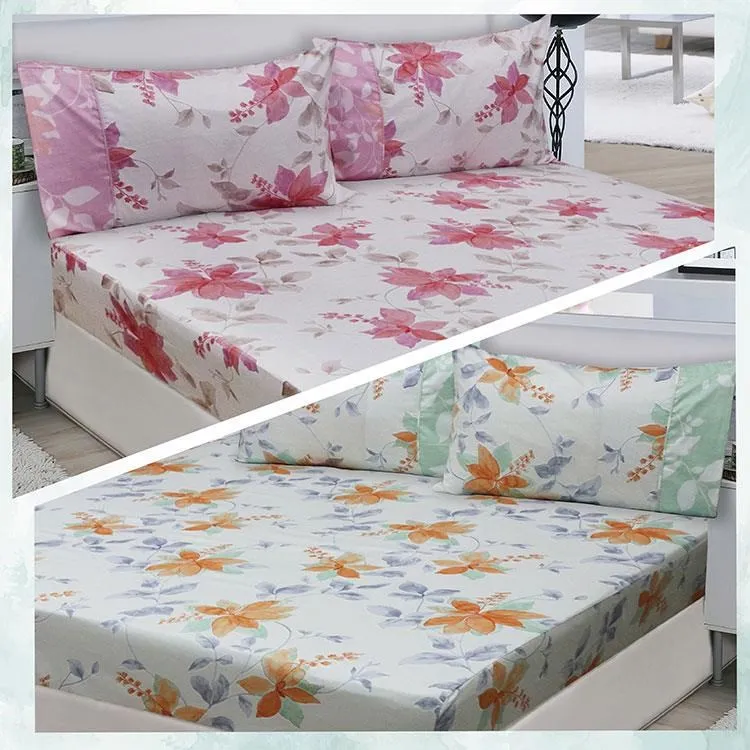 【FITNESS】精梳棉雙人床包枕套三件組-日光(綠) 歷史價格詳細信息