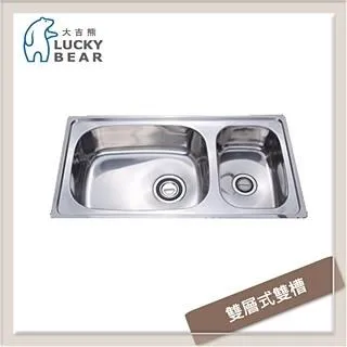 大吉熊 不鏽鋼水槽 歐化雙槽 KL-201 歷史價格詳細信息