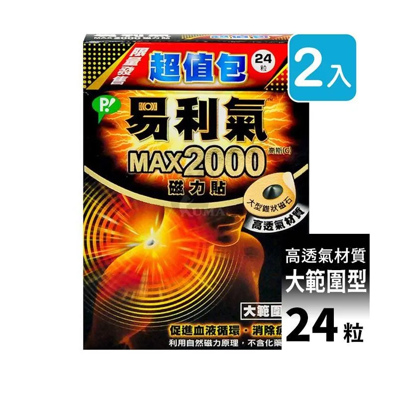 【易利氣】MAX2000 磁力貼 24粒/盒 歷史價格詳細信息