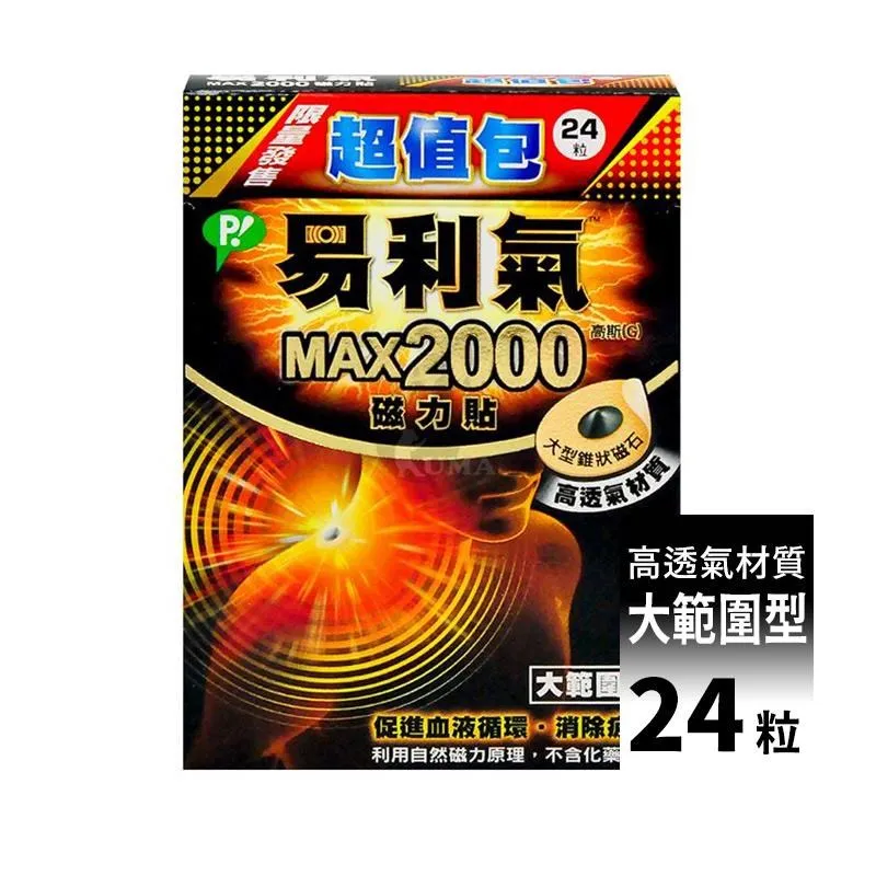 【易利氣】MAX2000 磁力貼 24粒/盒 價格比較,價格查詢,歷史價格詳細信息
