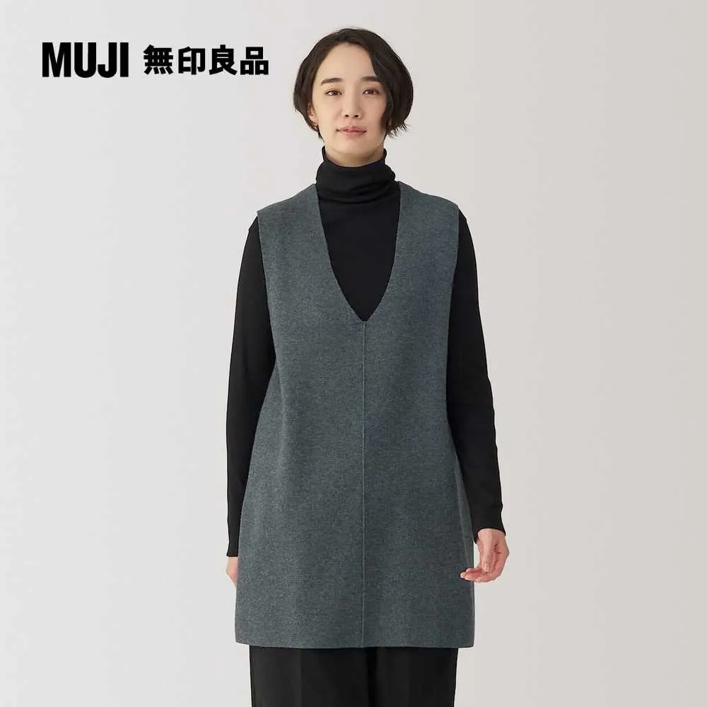 女米蘭諾螺紋可水洗圓領針織衫【MUJI 無印良品】 歷史價格詳細信息