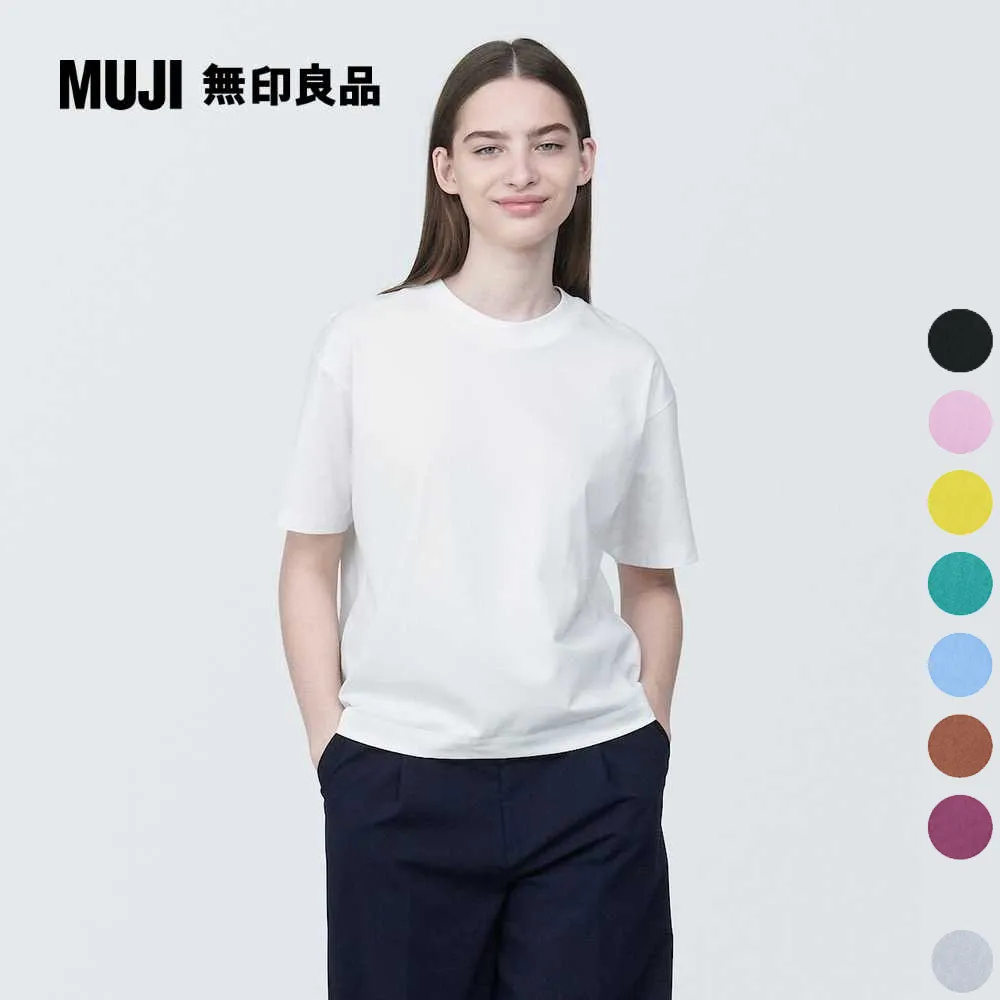 【MUJI 無印良品】女棉混天竺圓領短袖T恤(共8色) 歷史價格詳細信息