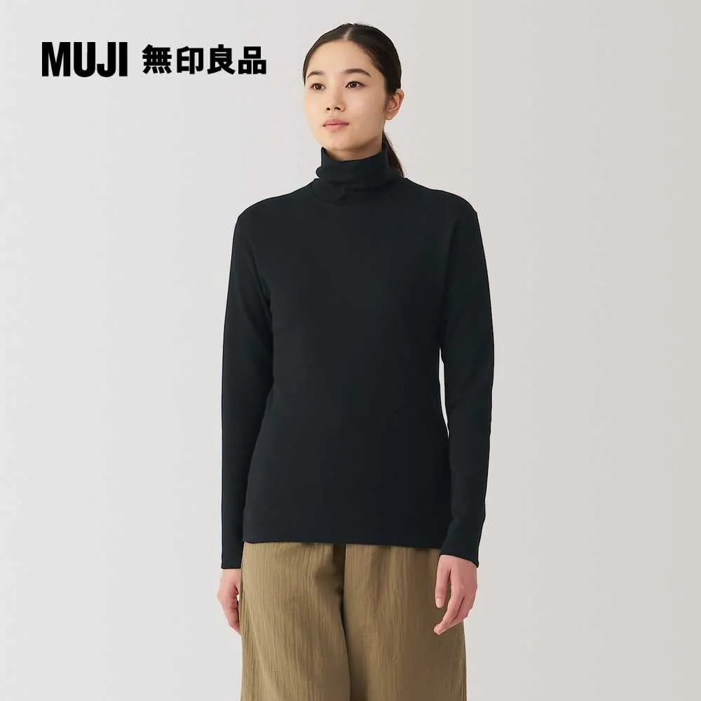 女棉混保暖圓領長袖T恤【MUJI 無印良品】 歷史價格詳細信息