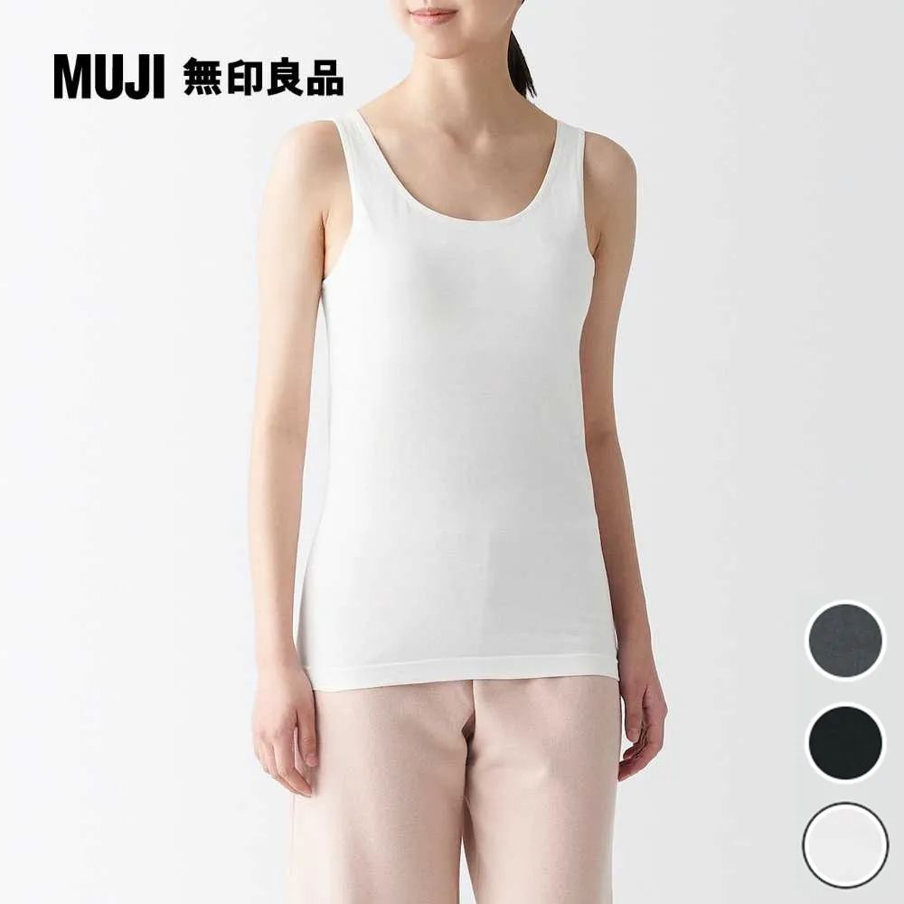 女棉混可水洗螺紋V領短版背心【MUJI 無印良品】 歷史價格詳細信息