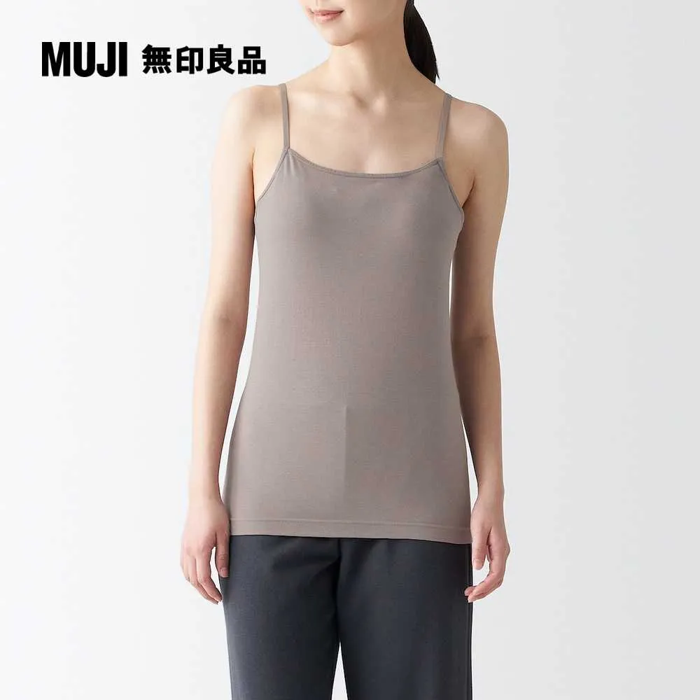 女棉混可水洗螺紋V領短版背心【MUJI 無印良品】 歷史價格詳細信息