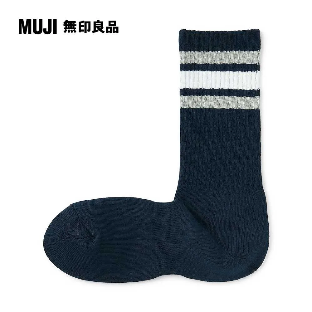 男棉混足底圈絨厚織直角短襪【MUJI 無印良品】 歷史價格詳細信息