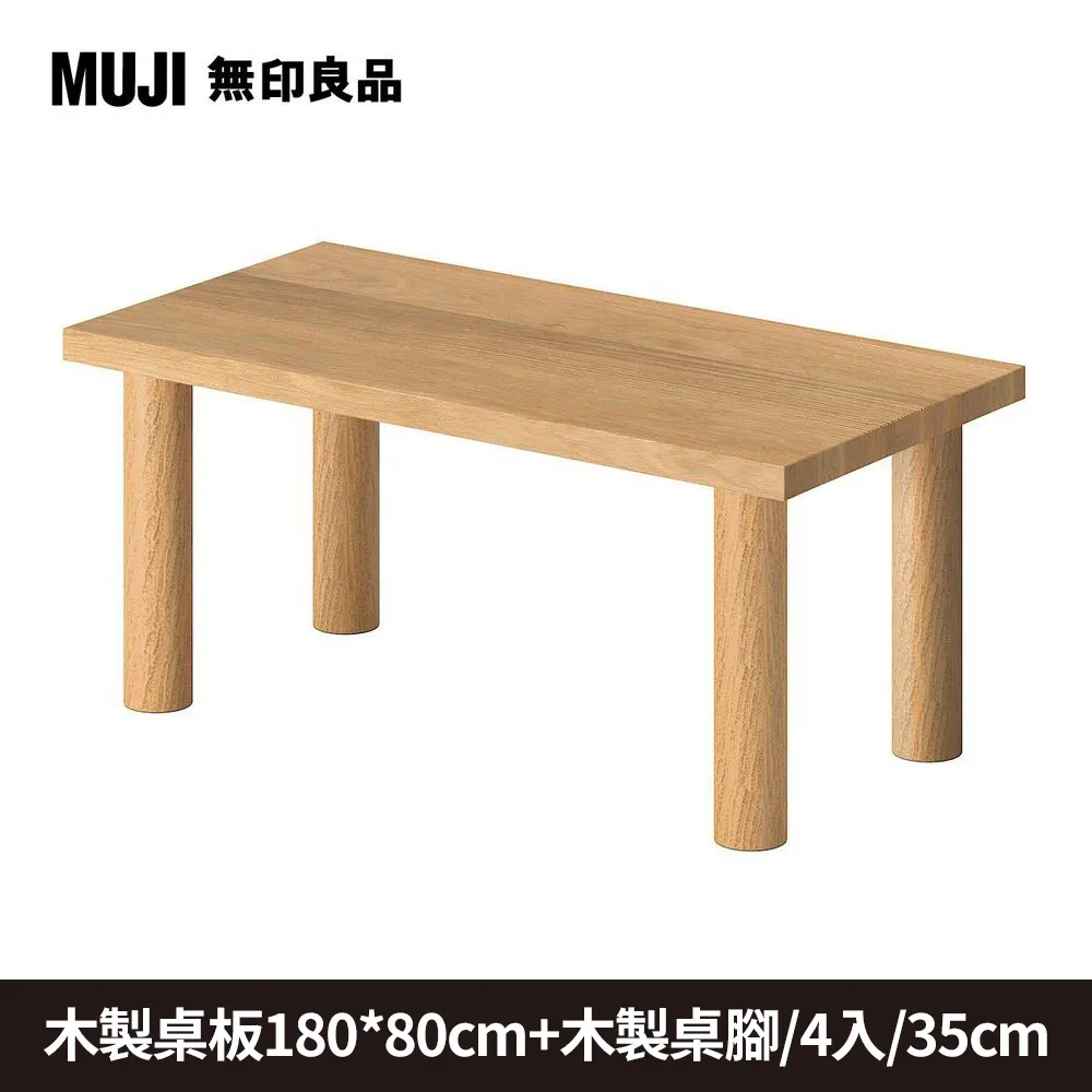 【MUJI 無印良品】木製桌板80*40(木製桌腳/4入/35cm/大型家具配送) 歷史價格詳細信息
