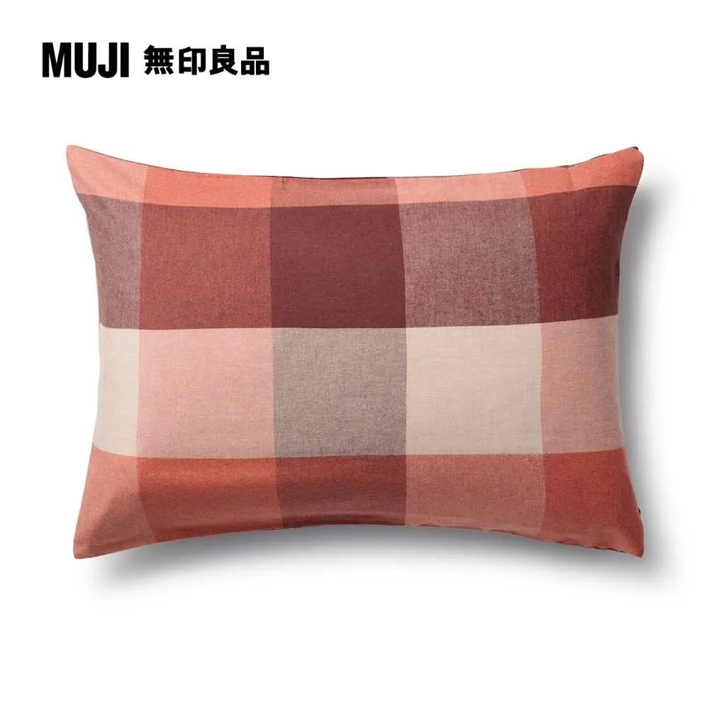棉法蘭絨枕套/50深藍格紋 50*70cm用【MUJI 無印良品】 歷史價格詳細信息