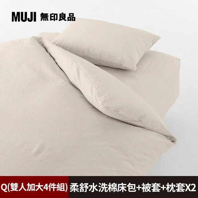 柔舒水洗棉被套/Q/灰色【MUJI 無印良品】 歷史價格詳細信息