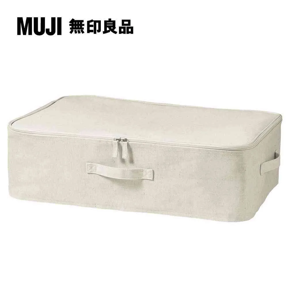 聚酯纖維附鏡化妝箱/粉米.約11×13.5×7.5cm【MUJI 無印良品】 歷史價格詳細信息