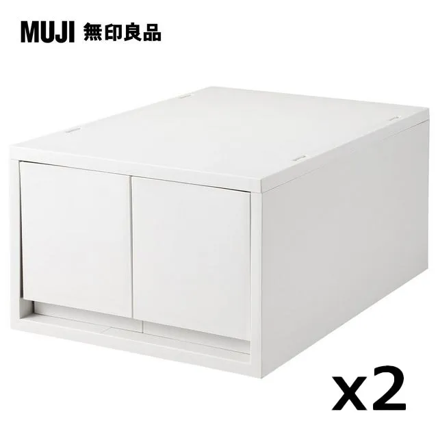 【MUJI 無印良品】PP盒/深型(正反疊)/白灰/4入 歷史價格詳細信息