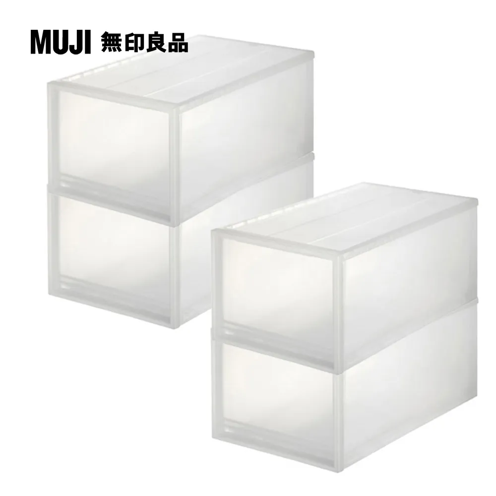 【MUJI 無印良品】PP衣裝盒4件組(橫式/深型/3A/2入+橫式/大/3A/2入) 歷史價格詳細信息