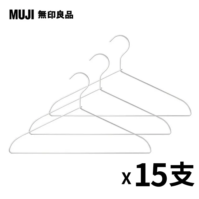 【MUJI 無印良品】鋁製洗滌用衣架/肩帶型/約寬42cm(3支x2組,共6支) 歷史價格詳細信息