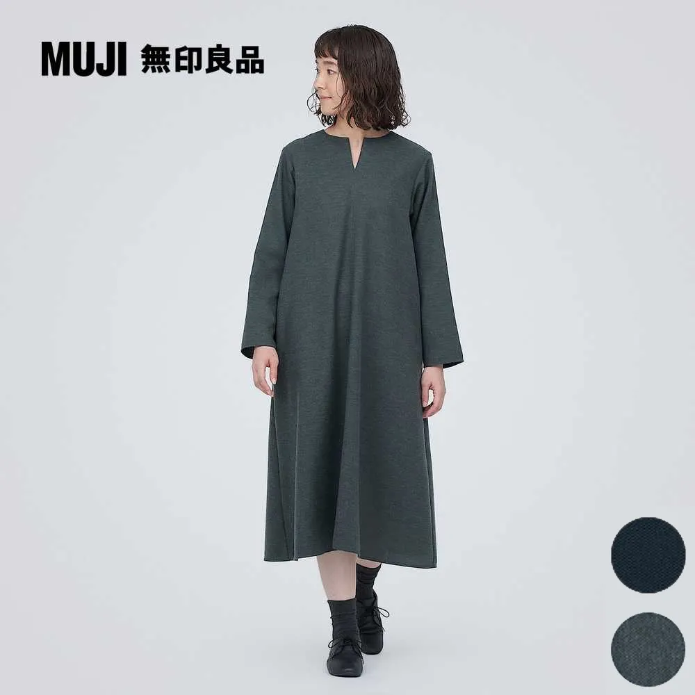 女聚酯纖維起毛長袖長版衫【MUJI 無印良品】 歷史價格詳細信息