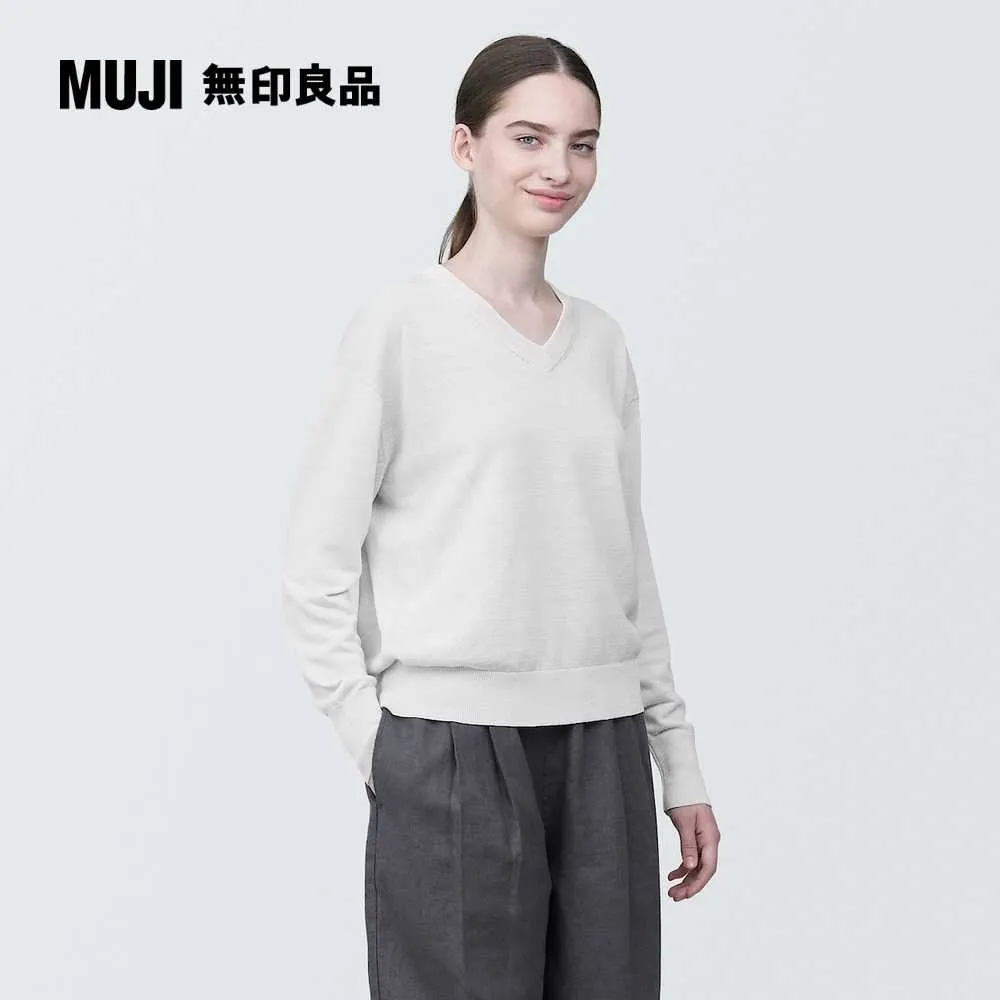 女大麻混嫘縈短袖套衫【MUJI 無印良品】 歷史價格詳細信息
