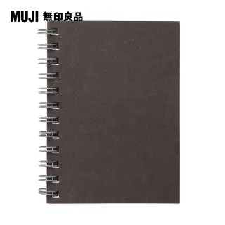 【MUJI 無印良品】植林木不易透色雙環筆記本/橫線/48頁.A6.深灰 歷史價格詳細信息