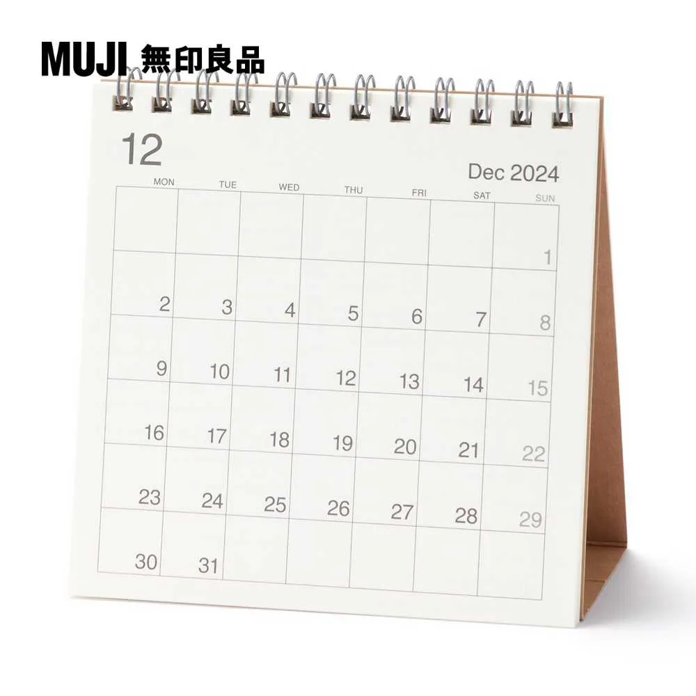 蔗渣紙桌上型月曆/迷你/202412~202512/白約60x60mm 歷史價格詳細信息