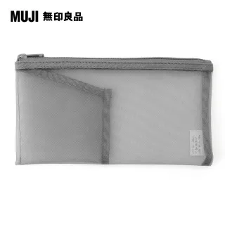 【MUJI 無印良品】尼龍網眼筆袋/附袋/黑.約8x17cm 歷史價格詳細信息