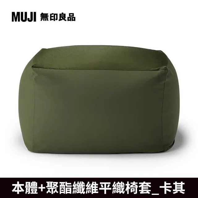【MUJI 無印良品】懶骨頭椅套/聚酯平織/深藍/65X65本體用 歷史價格詳細信息