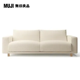 【MUJI 無印良品】棉麻網織羽毛獨立筒沙發套/米色/3人/躺椅型/右(大型家具配送) 歷史價格詳細信息