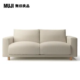 【MUJI 無印良品】水洗棉帆布羽毛獨立筒沙發套/米色/3人/躺椅型/左(大型家具配送) 歷史價格詳細信息