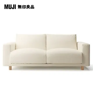 【MUJI 無印良品】水洗棉帆布羽毛獨立筒沙發套/米色/3人/躺椅型/左(大型家具配送) 歷史價格詳細信息