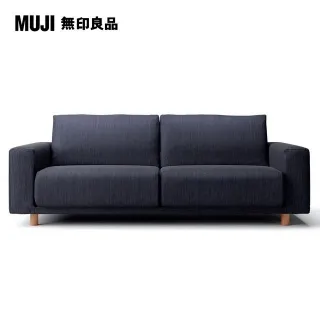 【MUJI 無印良品】棉丹寧聚氨酯獨立筒沙發凳套/深藍(大型家具配送) 歷史價格詳細信息