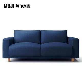 【MUJI 無印良品】棉丹寧羽毛獨立筒沙發凳套/深藍(大型家具配送) 歷史價格詳細信息