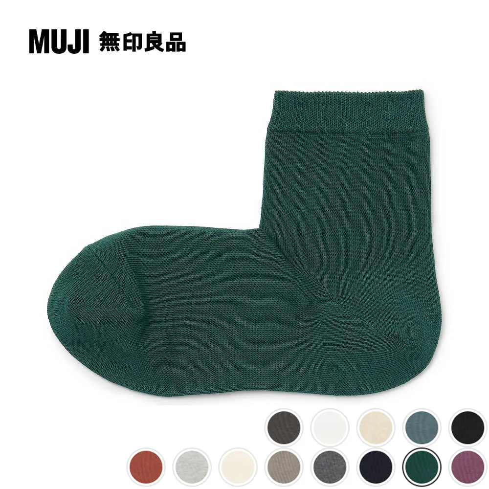 女棉混足口柔軟粗織直角襪【MUJI 無印良品】 歷史價格詳細信息