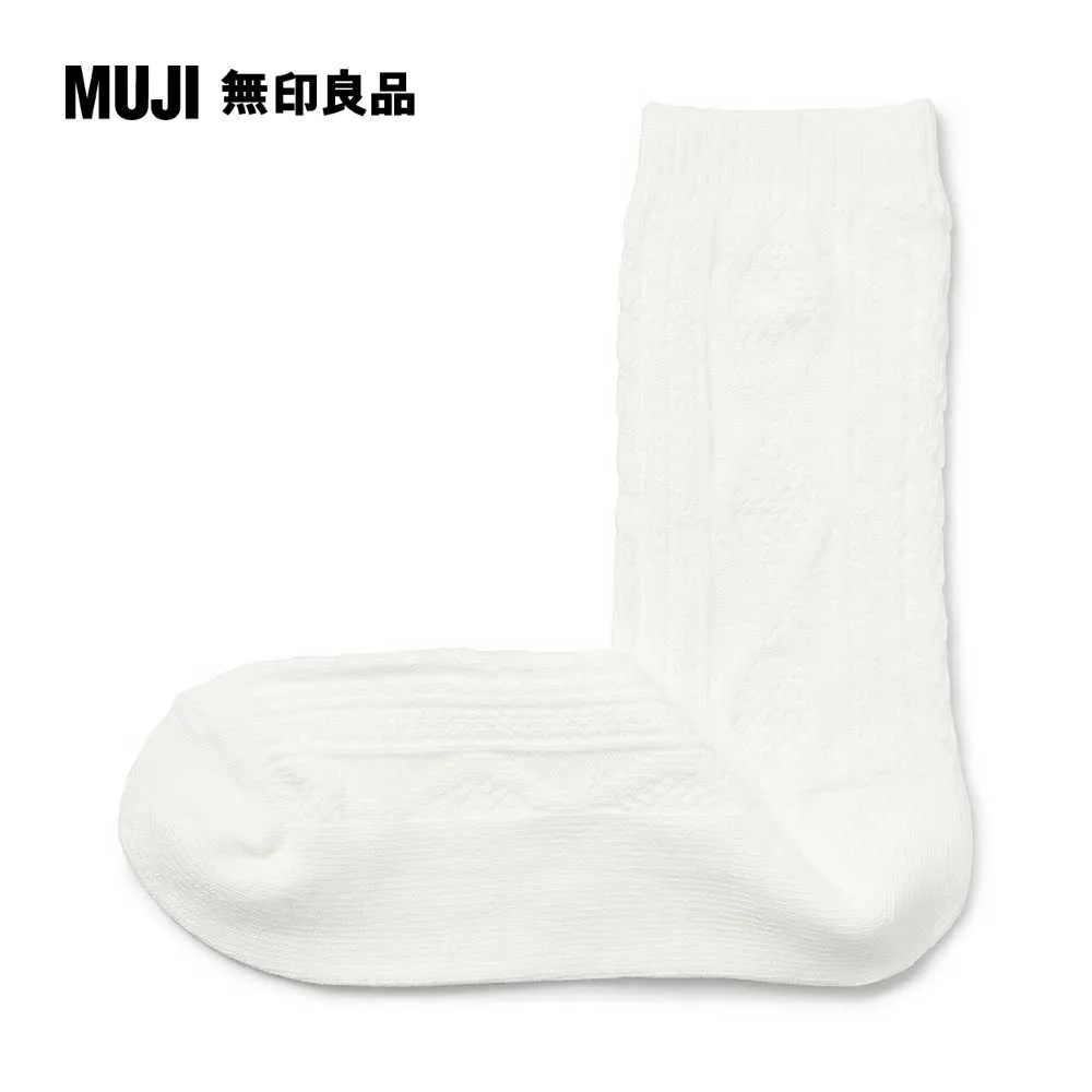 女棉混足口柔軟粗織直角襪【MUJI 無印良品】 歷史價格詳細信息