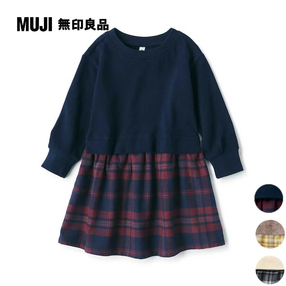 幼兒雙面起毛法蘭絨洋裝【MUJI 無印良品】 歷史價格詳細信息