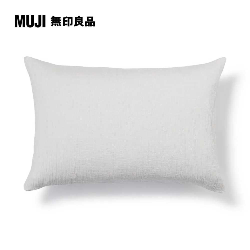 萊賽爾混二重紗織枕套/43柔白 43*63cm用【MUJI 無印良品】 歷史價格詳細信息