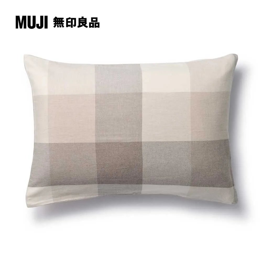 棉法蘭絨枕套/50深藍格紋 50*70cm用【MUJI 無印良品】 歷史價格詳細信息