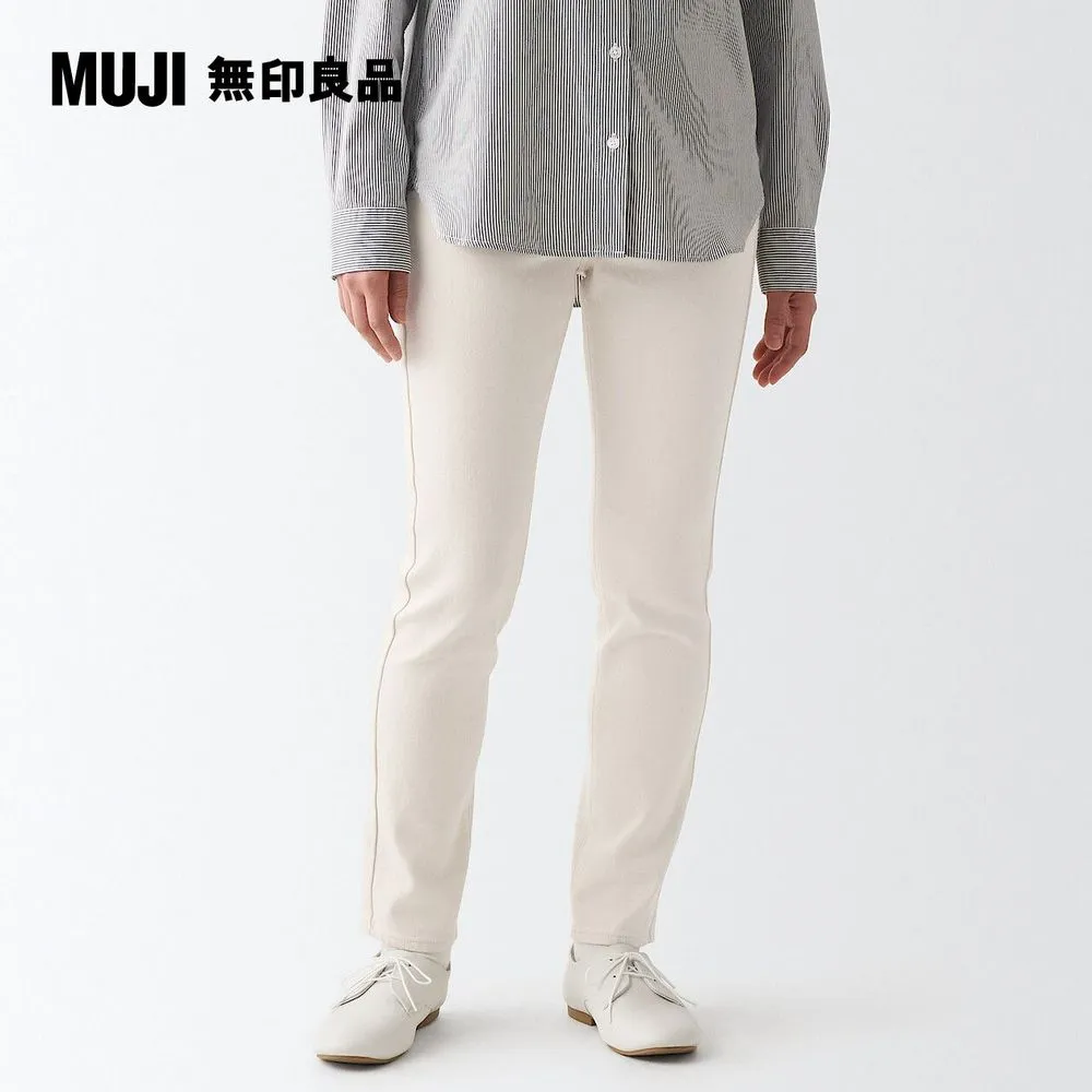 女有機棉混彈性丹寧合身褲【MUJI 無印良品】 歷史價格詳細信息