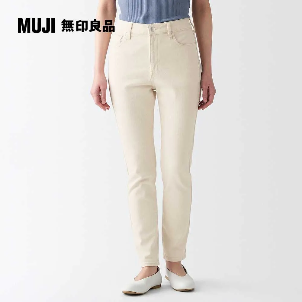 女有機棉混彈性丹寧合身褲【MUJI 無印良品】 歷史價格詳細信息