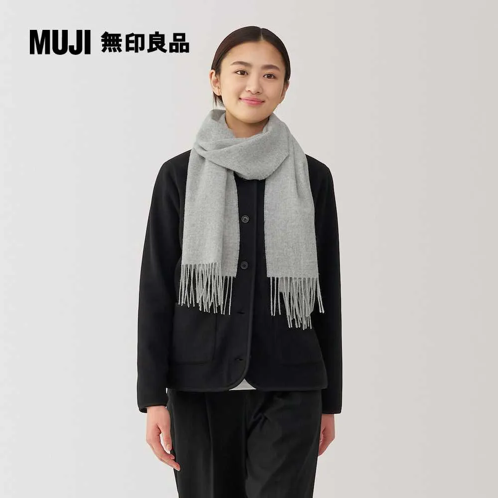 羊毛圍巾【ISW】針織羊毛圍巾-杏色 設計師品牌 歷史價格詳細信息