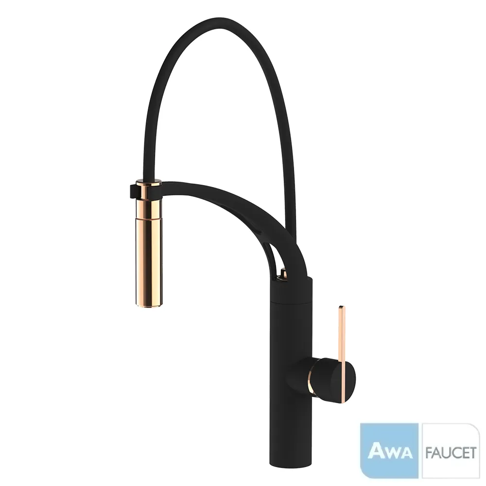 【AWA歐瓦】JUN系列 檯面無鉛龍頭 黑x玫瑰金(無鉛龍頭) 歷史價格詳細信息