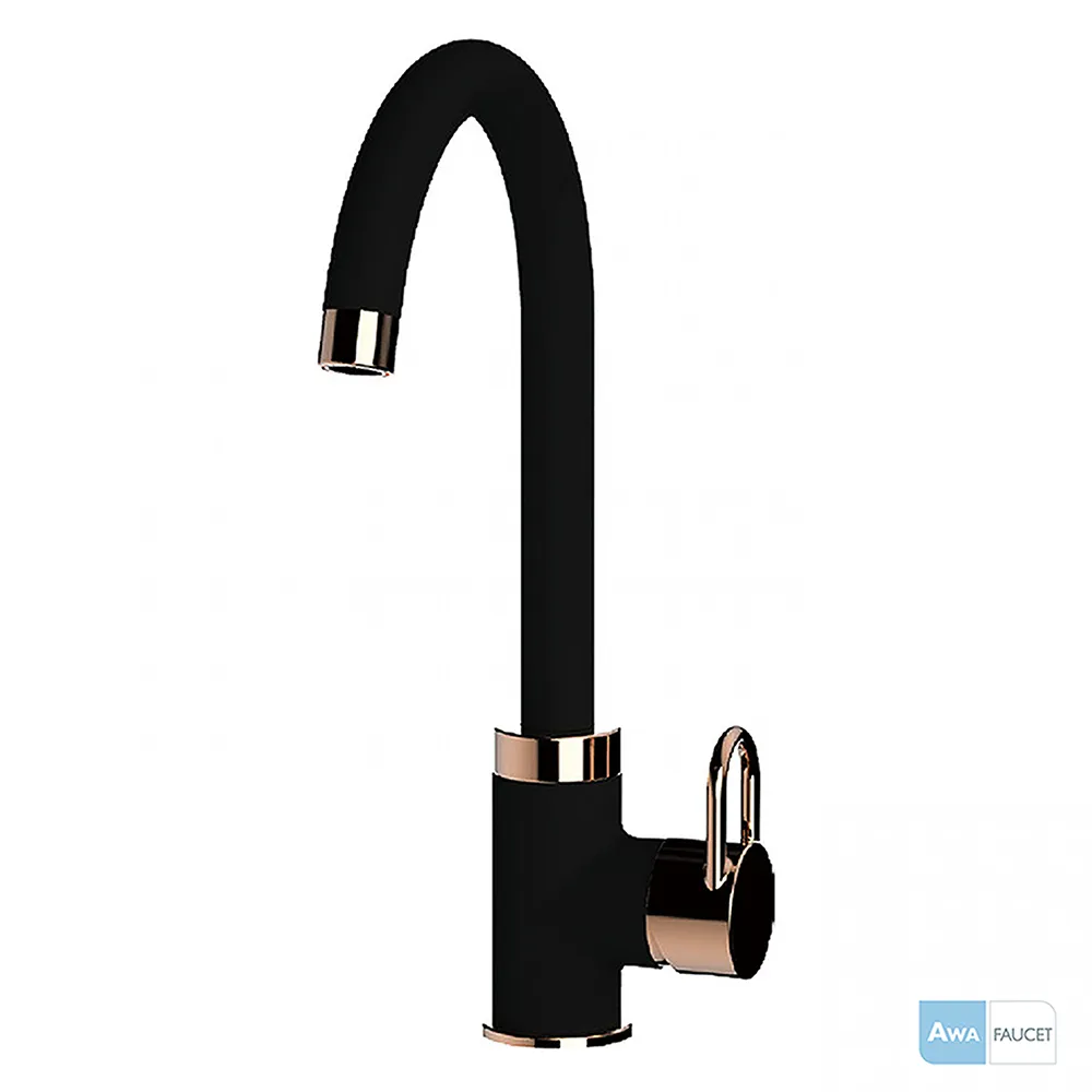 【AWA歐瓦】HANDY 檯面無鉛龍頭 黑X玫瑰金 歷史價格詳細信息