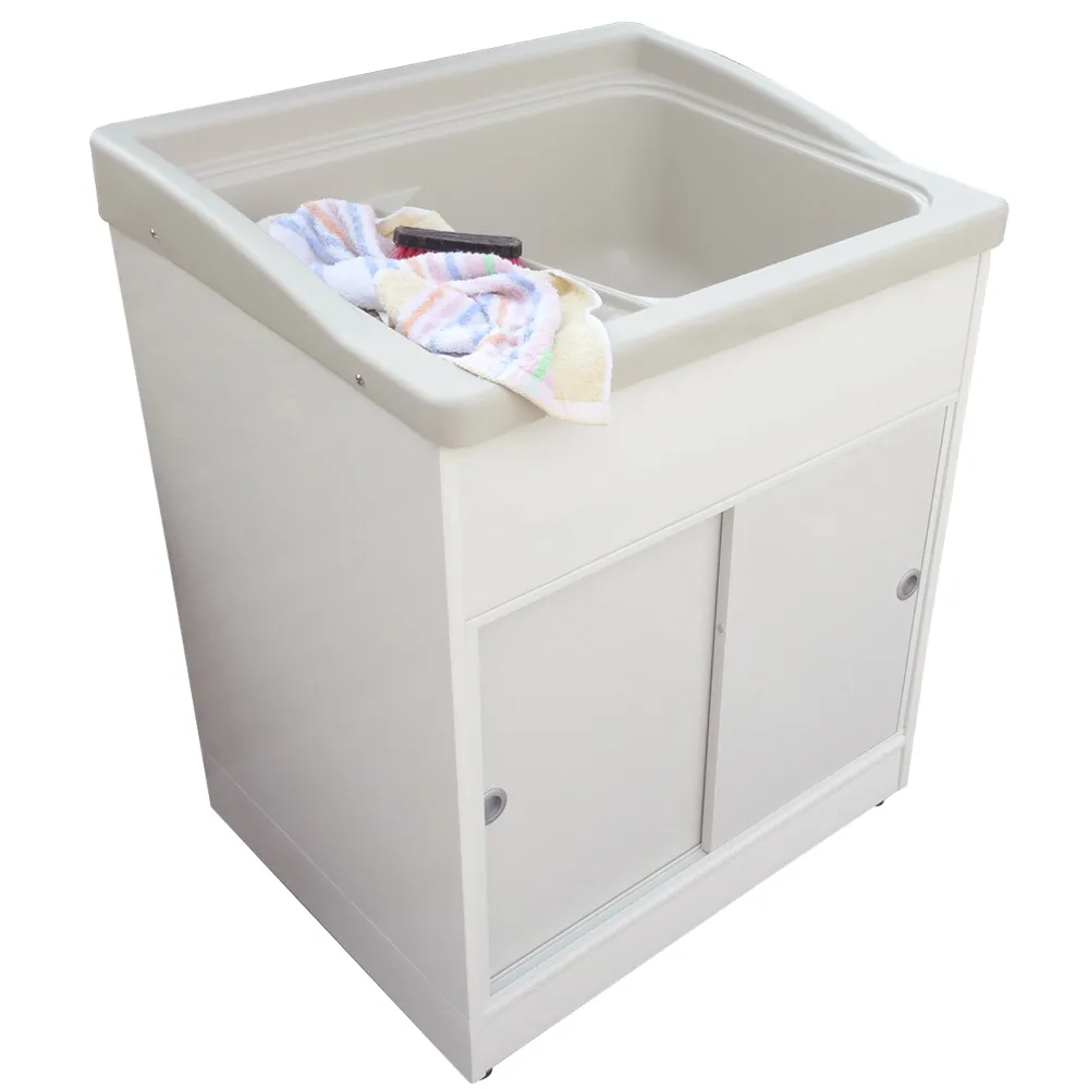 新式特大型推門款塑鋼洗衣槽 水槽 洗手台-1入 歷史價格詳細信息