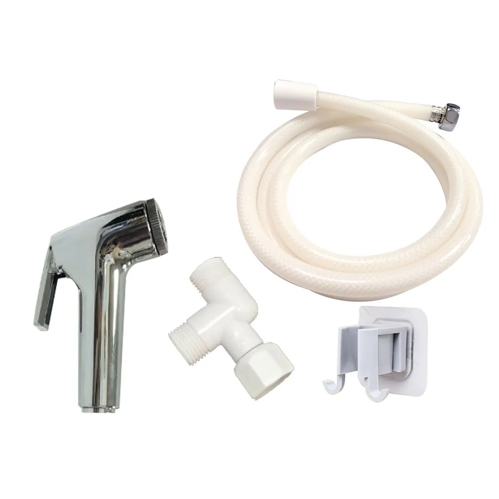 【水摩爾】屁屁沖洗花灑噴頭+88cm軟管+三通轉頭+子母扣無痕掛勾(洗屁屁沖淨器超值組) 歷史價格詳細信息