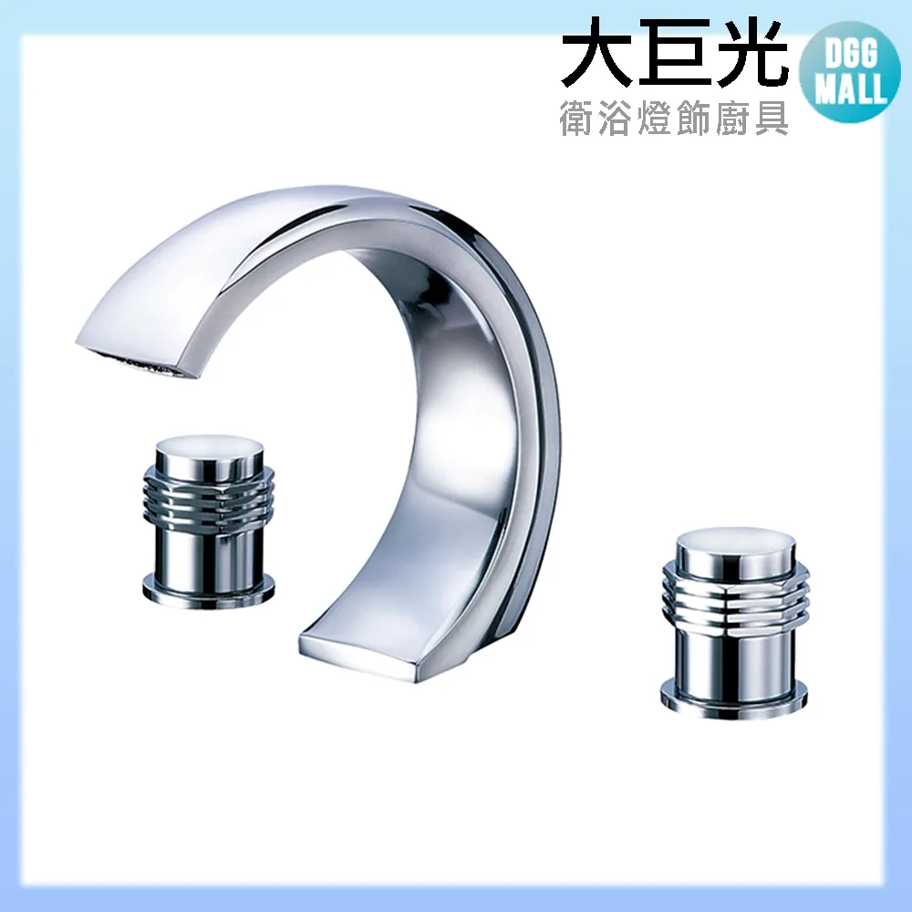 【大巨光】浴用檯面雙槍水龍頭_三件式(TAP-112058BB)6分 長版 歷史價格詳細信息