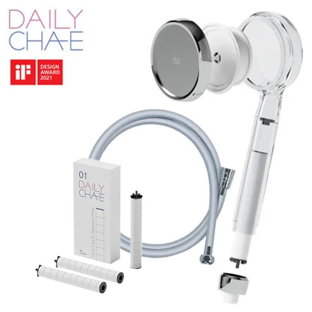 韓國 DailyCha-E 潔淨濾菌蓮蓬頭+潔淨蓮蓬頭濾芯3入(8個月組合包) 歷史價格詳細信息
