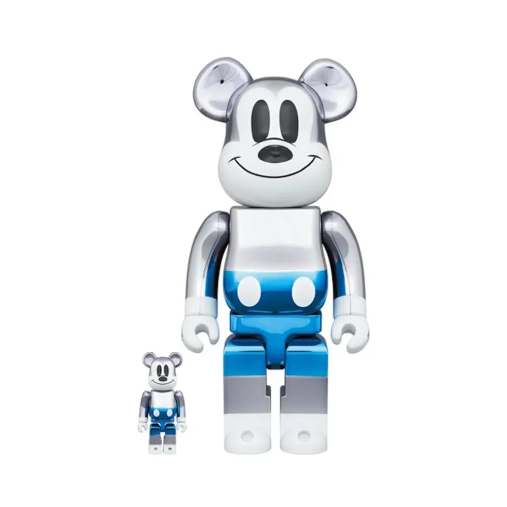 BE@RBRICK fragmentdesign MICKEY MOUSE BLUE Ver.100％ & 400％ 藤原浩米奇 價格比較,價格查詢,歷史價格詳細信息