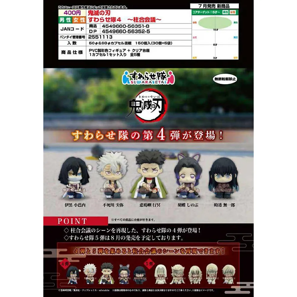【BANDAI】轉蛋 扭蛋 鬼滅之刃 坐姿隊 P4 柱合會議篇 之一  一組全五種 現貨 歷史價格詳細信息